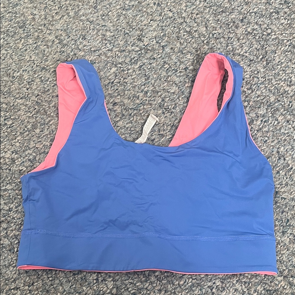 Fabletics Blue and Pink Sports Bra